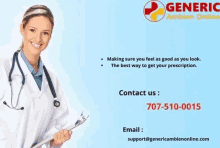 a female doctor is smiling while holding a clipboard and a stethoscope around her neck .