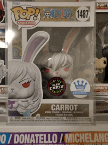 a glow in the dark funko pop of carrot