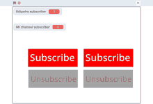 a computer screen with a subscribe button and an unsubscribe button