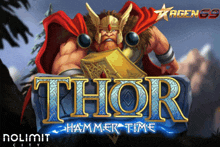 a poster for thor hammer time shows a man with a hammer