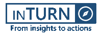 a logo for a company called in turn from insights to actions