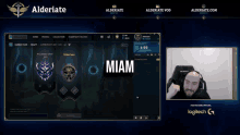 a man is playing a video game with the words " miami " behind him