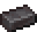 a pixel art illustration of a piece of coal .