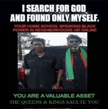 a poster that says " i search for god and found only myself " on it