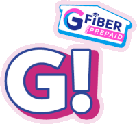 a logo for g fiber prepaid with the letter g on it