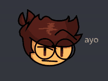 a drawing of a person with the word ayo on the bottom right