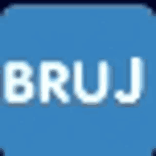 a blue background with the word bruj written in white letters