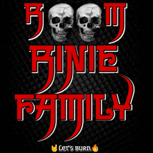 a poster with skulls and the words fiji fine family