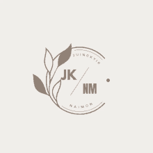 a logo for juingkyik nm with leaves and a circle