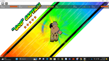 a computer screen displays a game called roblox and says god 's captain