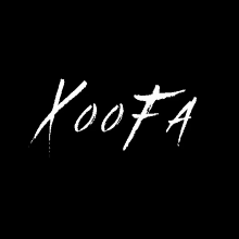 a black background with white writing that says koofa