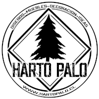 a black and white logo for harto palo with a pine tree in the center