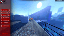 a screenshot of a video game with a resume button on the bottom right