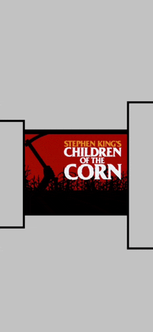 a poster for stephen king 's children of the corn shows a man digging in a field