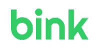 a green bink logo on a white background .