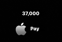 a black background with a white apple and the words 37,000 pay