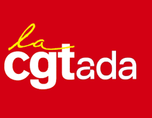 a red background with the words la cgtada in white letters