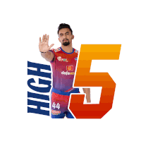 a man is wearing a jersey that says high 44