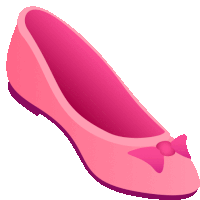 a pink shoe with a bow on it