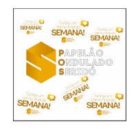 a poster that says papelao ondulado serido with stickers on it