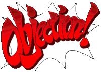 the word objection is written in red letters on a white background