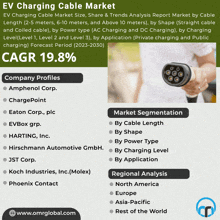 an advertisement for the ev charging cable market shows a person holding a plug