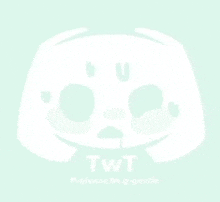 a white discord logo with a smiley face on a mint green background .