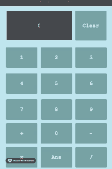 a screen shot of a calculator with the clear button