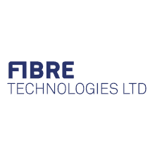 a logo for fibre technologies ltd is shown on a white background