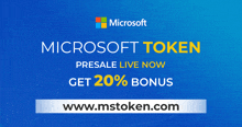 microsoft token presale now get 20 % bonus www.mstoken.com