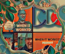 a painting of a man with the words when it worked