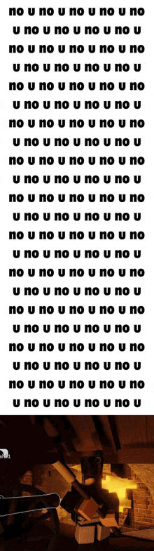 a row of black letters that say no u no u no u no u no u no u no u no u