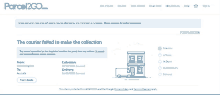 a screenshot of parcel2go.com shows that the courier has failed to make the collection