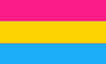 the pansexual flag is a pink , yellow , and blue flag .