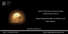 an advertisement for direct tradein shows a gold coin