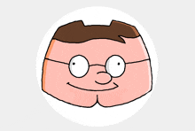 a cartoon drawing of peter griffin 's face