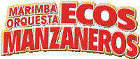 a logo for marimba orchestra ecos manzaneros