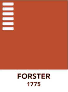 a poster that says forster 1775 with a red background