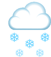 a cloud with snowflakes coming out of it