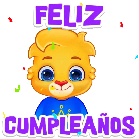 a cartoon bear is holding a toothbrush and the words feliz cumpleanos are above him