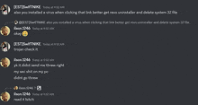 a screenshot of a discord conversation between est swift nike and trojan check it