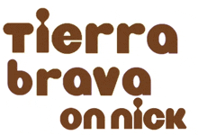 tierra brava onnick is written in brown letters