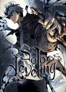 a book called solo leveling has a man holding a sword