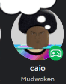 a picture of a man with a hat and the name caio mudwoken