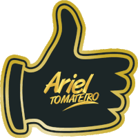 a thumbs up sign that says ariel tomateiro