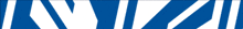 blue and white stripes on a white background with the letter n in the middle