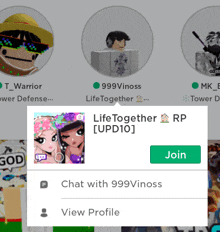 a screenshot of a game called life together rp