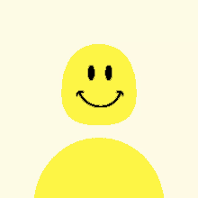 a yellow smiley face with black eyes and a smile