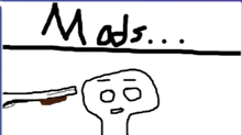 a drawing of a person with the word mads written below it