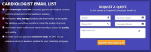 a cardiologist email list page with a button to submit a query